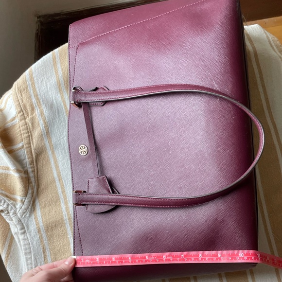 Tory Burch Large Triple Compartment Tote - Burgundy - Picture 7 of 12